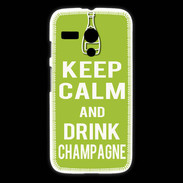 Coque Motorola G Keep Calm Drink champagne Vert pomme