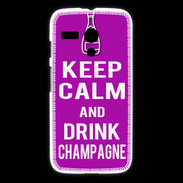 Coque Motorola G Keep Calm Drink champagne Violet