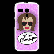 Coque Motorola G Miss Champagne Chatain