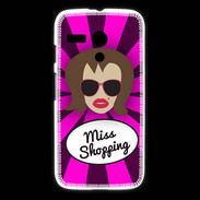 Coque Motorola G Miss Shopping Chatain