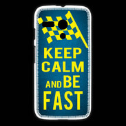 Coque Motorola G Keep Calm and Be Fast Bleu