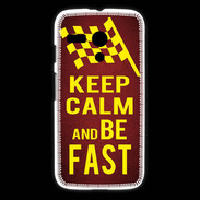Coque Motorola G Keep Calm and Be Fast Rouge