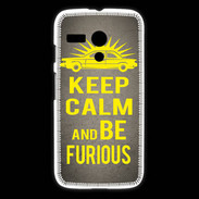 Coque Motorola G Keep Calm and Be Furious Gris