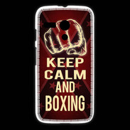 Coque Motorola G Keep Calm and Boxing Rouge