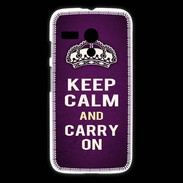 Coque Motorola G Keep Calm and Carry on Violet
