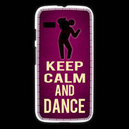 Coque Motorola G Keep Calm and Dance Rose