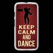 Coque Motorola G Keep Calm and Dance Rouge