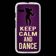 Coque Motorola G Keep Calm and Dance Violet
