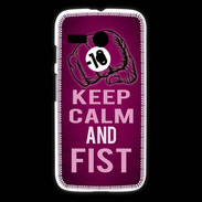 Coque Motorola G Keep Calm and Fist Rose