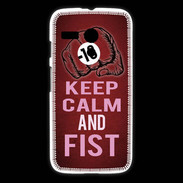 Coque Motorola G Keep Calm and Fist Rouge