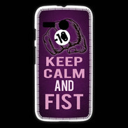 Coque Motorola G Keep Calm and Fist Violet
