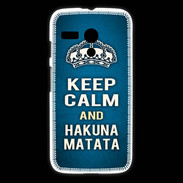 Coque Motorola G Keep Calm and Hakuna Matata Bleu