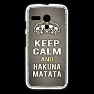 Coque Motorola G Keep Calm and Hakuna Matata Gris