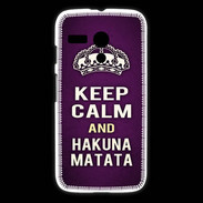 Coque Motorola G Keep Calm and Hakuna Matata Violet