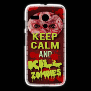 Coque Motorola G Keep Calm and Kill Zombies Rouge