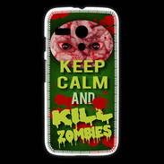 Coque Motorola G Keep Calm and Kill Zombies Vert