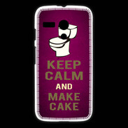 Coque Motorola G Keep Calm and Make cake Rose