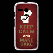 Coque Motorola G Keep Calm and Make cake Rouge