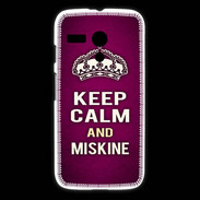 Coque Motorola G Keep Calm and Miskine Rose
