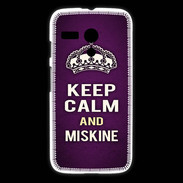 Coque Motorola G Keep Calm and Miskine Violet