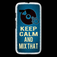 Coque Motorola G Keep Calm and Mix that Bleu