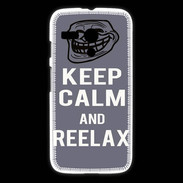 Coque Motorola G Keep Calm and Reelax Gris