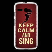 Coque Motorola G Keep Calm and Sing Rouge