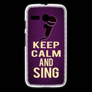 Coque Motorola G Keep Calm and Sing Violet