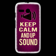 Coque Motorola G Keep Calm and Up Sound Rose