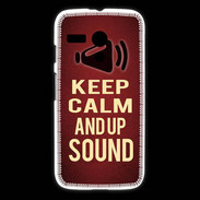 Coque Motorola G Keep Calm and Up Sound Rouge