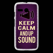 Coque Motorola G Keep Calm and Up Sound Violet