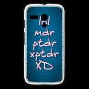 Coque Motorola G LOL MDR bleu ZG