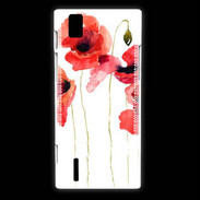 Coque Huawei Ascend P2 Dessin de coquelicot