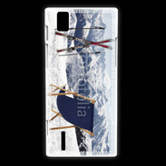 Coque Huawei Ascend P2 transat et skis neige