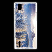 Coque Huawei Ascend P2 Montagne enneigée et ensoleillée