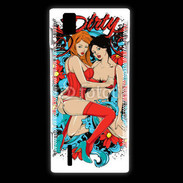 Coque Huawei Ascend P2 Couple de femme
