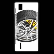 Coque Huawei Ascend P2 Pneu complet étrier jaune