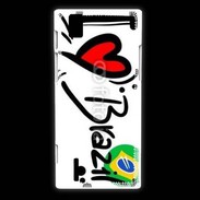 Coque Huawei Ascend P2 I love Brésil 2