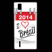 Coque Huawei Ascend P2 I love Bresil 2014