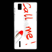 Coque Huawei Ascend P2 Call me en rouge à lèvres