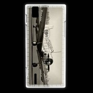 Coque Huawei Ascend P2 Avion T6 noir et blanc