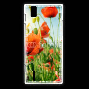 Coque Huawei Ascend P2 Champs de coquelicots