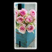 Coque Huawei Ascend P2 Panier de roses