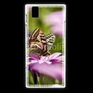 Coque Huawei Ascend P2 Fleur et papillon