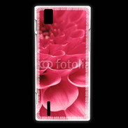 Coque Huawei Ascend P2 Pétale rose zoomé