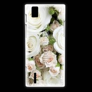 Coque Huawei Ascend P2 Rose blanche et rose 5