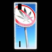 Coque Huawei Ascend P2 Interdiction de cannabis