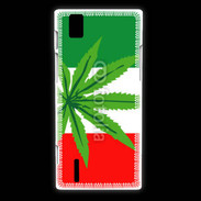 Coque Huawei Ascend P2 Drapeau italien cannabis
