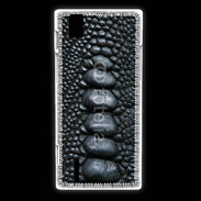 Coque Huawei Ascend P2 Effet crocodile noir