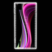 Coque Huawei Ascend P2 Abstract multicolor sur fond noir